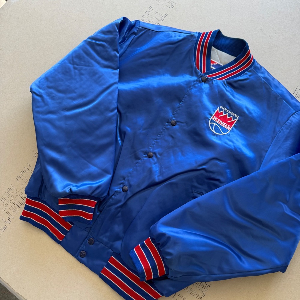 Vintage 80s Swingster Sacramento Kings Satin Bomber Jacket
